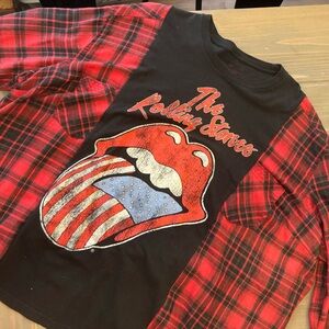 Rolling Stones Plaid Shirt - Red and Black